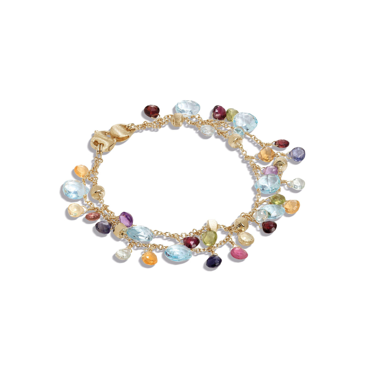 Marco Bicego Bracciale con gemme multicolore a due fili