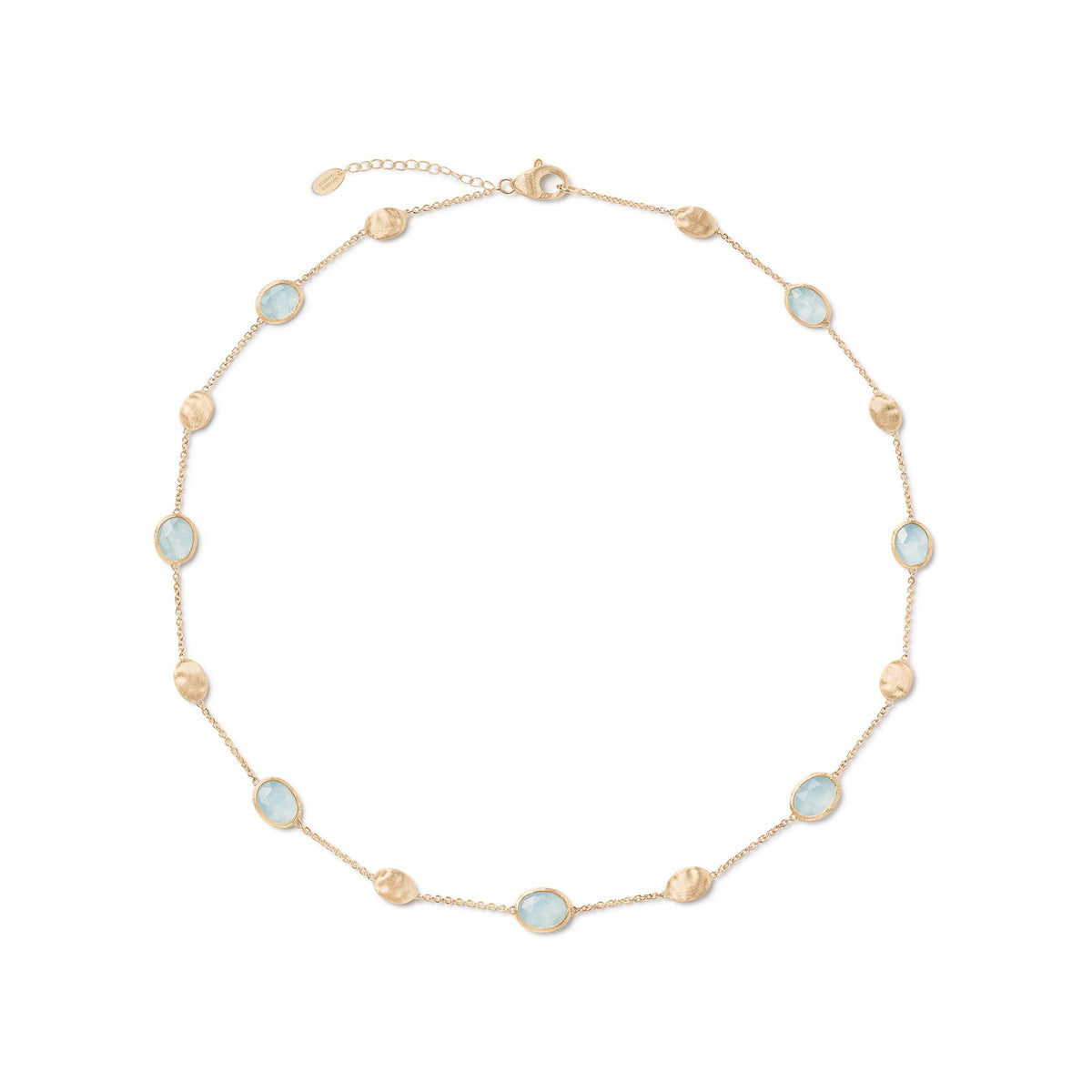 Marco Bicego Collier con ovaline in oro e acquamarina