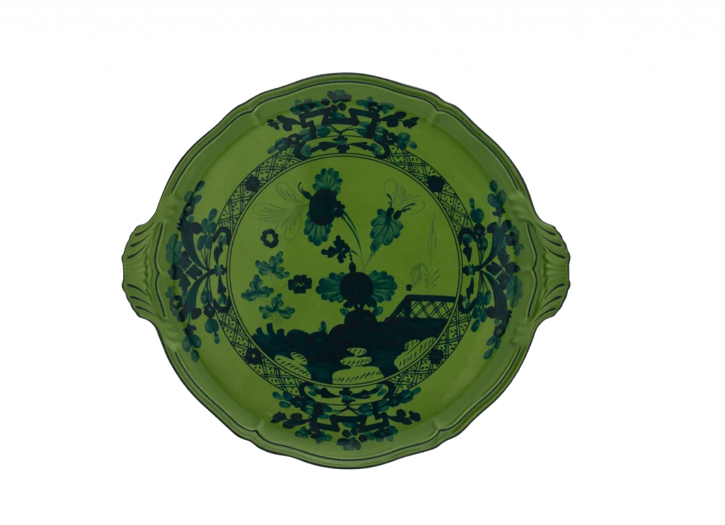 Ginori Oriente Italiano Malachite Cake Plate