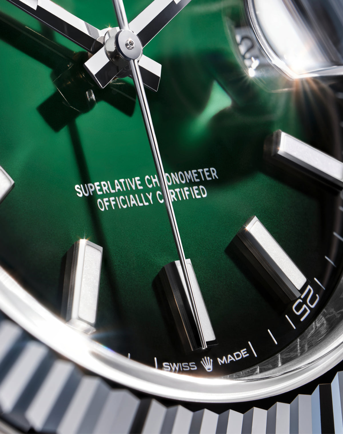 Ombré green lacquered dial
